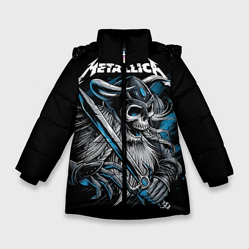 Зимняя куртка для девочки Metallica / 3D-Черный – фото 1