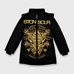 Куртка зимняя для девочки Stone Sour, цвет: 3D-черный