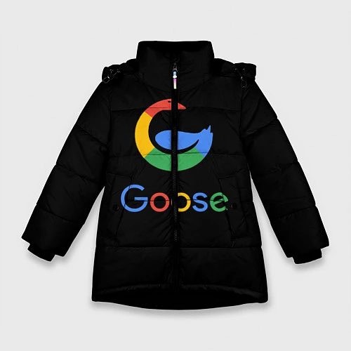 Зимняя куртка для девочки GOOSE / 3D-Черный – фото 1