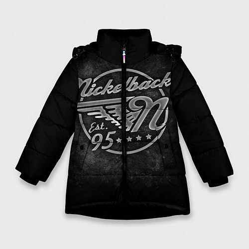Зимняя куртка для девочки Nickelback Est. 1995 / 3D-Черный – фото 1