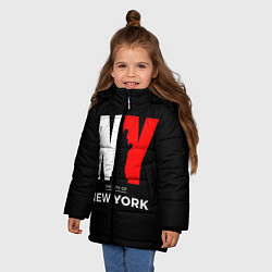 Куртка зимняя для девочки New York City, цвет: 3D-красный — фото 2