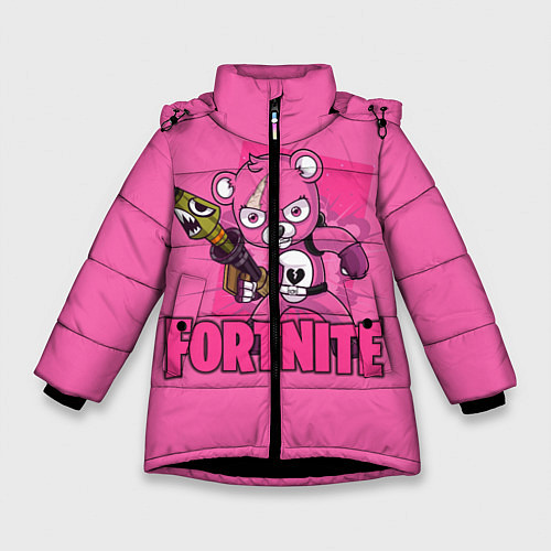 Зимняя куртка для девочки Fortnite / 3D-Черный – фото 1
