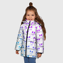 Куртка зимняя для девочки Marshmello: Light Neon, цвет: 3D-черный — фото 2