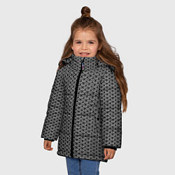 Куртка зимняя для девочки Кольчуга воина, цвет: 3D-черный — фото 2
