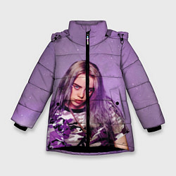 Куртка зимняя для девочки Billie Eilish: Violet Fashion, цвет: 3D-черный