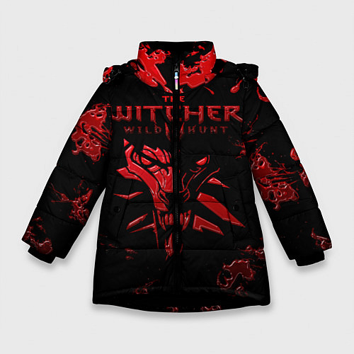 Зимняя куртка для девочки The Witcher 3: Wild Hunt / 3D-Черный – фото 1