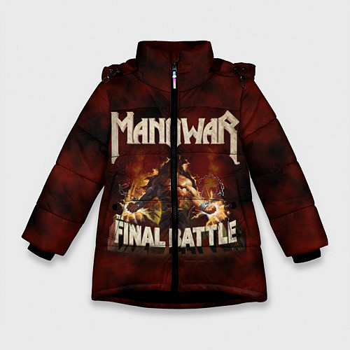 Зимняя куртка для девочки Manowar: Final Battle / 3D-Черный – фото 1