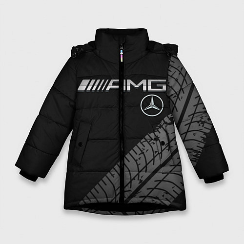Зимняя куртка для девочки Mercedes AMG: Street Racing / 3D-Черный – фото 1