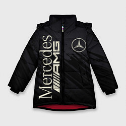Куртка зимняя для девочки Mercedes AMG: Black Edition, цвет: 3D-красный