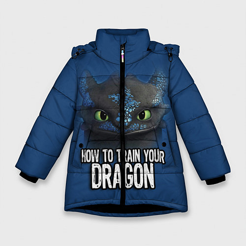 Зимняя куртка для девочки How to train your dragon / 3D-Черный – фото 1