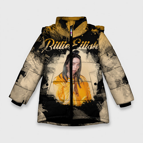 Зимняя куртка для девочки Billie Eilish: Aqua / 3D-Черный – фото 1