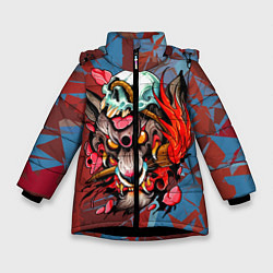 Куртка зимняя для девочки Torch, цвет: 3D-черный
