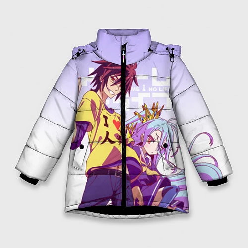 Зимняя куртка для девочки No Game No Life / 3D-Черный – фото 1