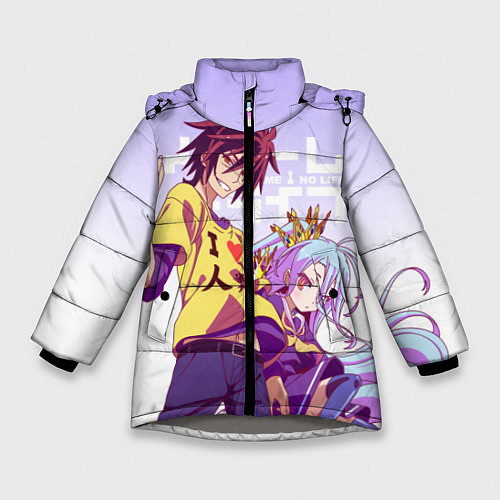 Зимняя куртка для девочки No Game No Life / 3D-Светло-серый – фото 1