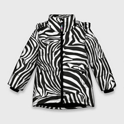 Зимняя куртка для девочки Полосы шкура зебры