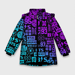 Зимняя куртка для девочки BTS Logos
