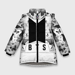Зимняя куртка для девочки BTS: Grey Butterflies