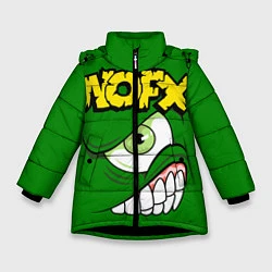 Куртка зимняя для девочки NOFX Face, цвет: 3D-черный