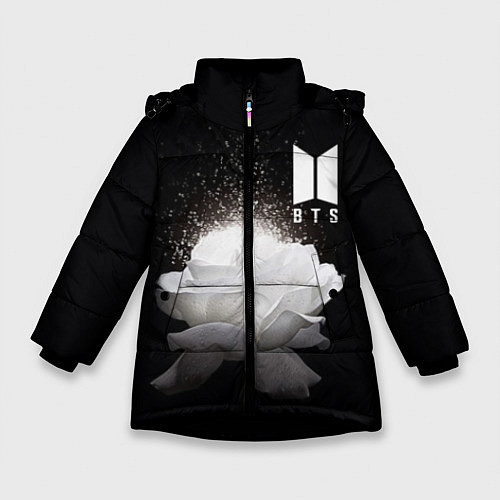 Зимняя куртка для девочки BTS Flower / 3D-Черный – фото 1