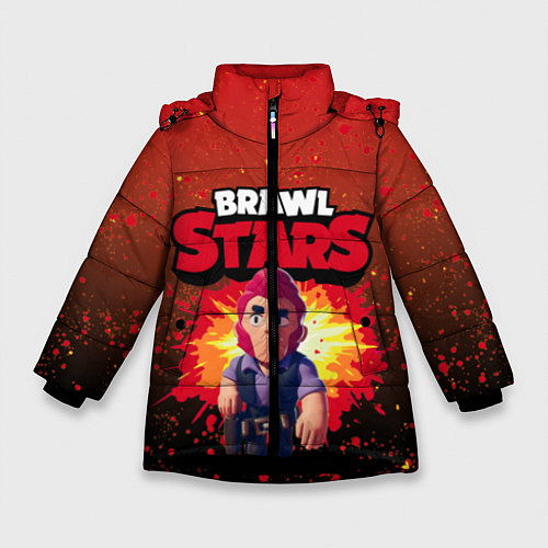 Зимняя куртка для девочки Brawl Stars Colt / 3D-Черный – фото 1