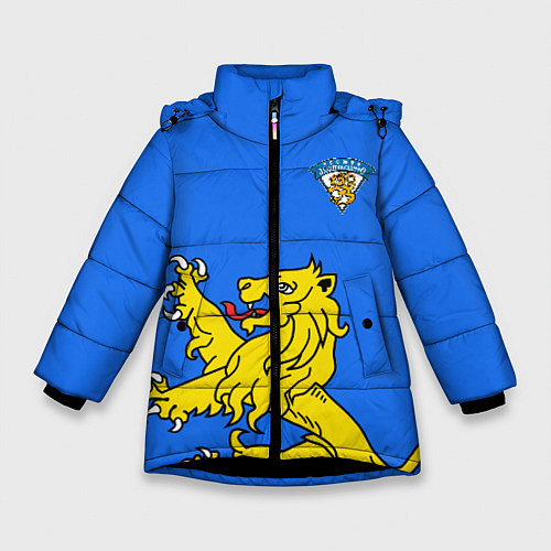 Зимняя куртка для девочки Сборная Финляндии / 3D-Черный – фото 1
