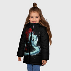 Куртка зимняя для девочки Унесенные Призраками, цвет: 3D-красный — фото 2