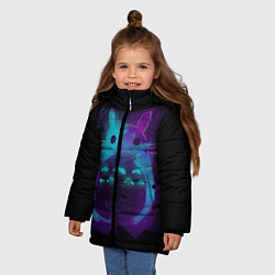 Куртка зимняя для девочки Милый Тоторо, цвет: 3D-черный — фото 2