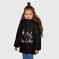Куртка зимняя для девочки Король и шут, цвет: 3D-черный — фото 2
