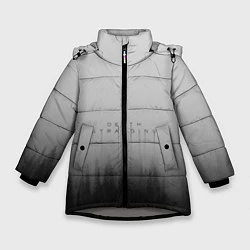 Куртка зимняя для девочки Death Stranding Лес, цвет: 3D-светло-серый