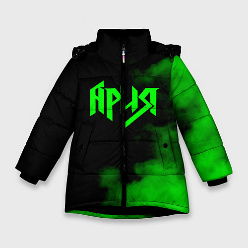 Зимняя куртка для девочки Ария / 3D-Черный – фото 1