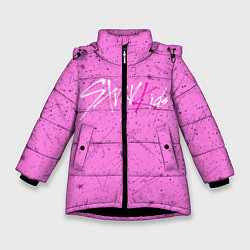 Куртка зимняя для девочки STRAY KIDS АВТОГРАФЫ, цвет: 3D-черный
