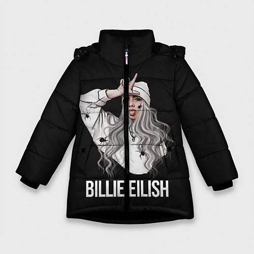 Зимняя куртка для девочки BILLIE EILISH / 3D-Черный – фото 1