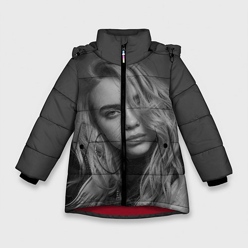 Зимняя куртка для девочки BILLIE EILISH / 3D-Красный – фото 1