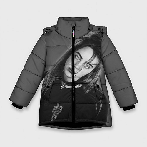 Зимняя куртка для девочки BILLIE EILISH / 3D-Черный – фото 1