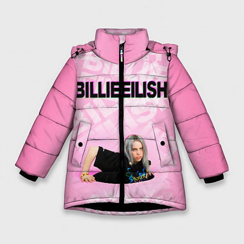 Зимняя куртка для девочки Billie Eilish: Pink Mood / 3D-Черный – фото 1