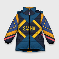 Куртка зимняя для девочки Sasha, цвет: 3D-черный