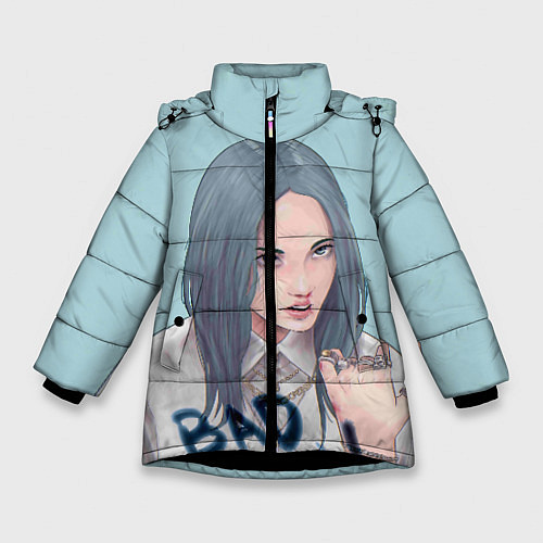 Зимняя куртка для девочки Billie Eilish: Bad Guy / 3D-Черный – фото 1