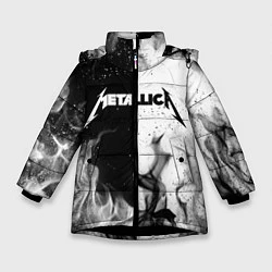 Куртка зимняя для девочки METALLICA, цвет: 3D-черный