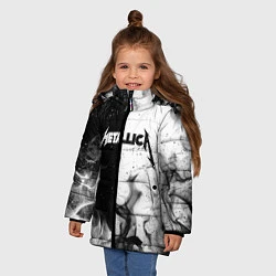 Куртка зимняя для девочки METALLICA, цвет: 3D-черный — фото 2
