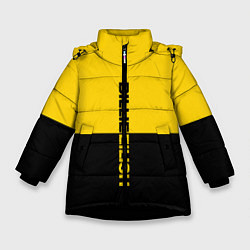 Куртка зимняя для девочки BILLIE EILISH: Yellow & Black, цвет: 3D-черный