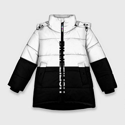 Куртка зимняя для девочки BILLIE EILISH: White & Black, цвет: 3D-черный