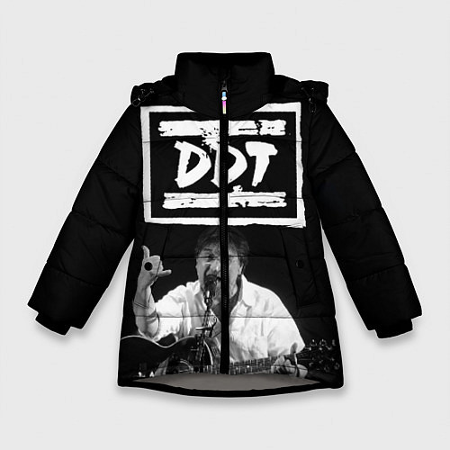 Зимняя куртка для девочки ДДТ / 3D-Светло-серый – фото 1