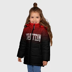 Куртка зимняя для девочки Led Zeppelin, цвет: 3D-черный — фото 2