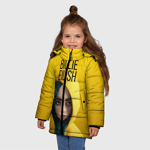 Зимняя куртка для девочки BILLIE EILISH: Yellow Girl / 3D-Красный – фото 3