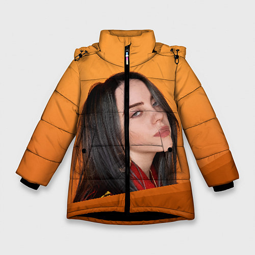 Зимняя куртка для девочки BILLIE EILISH: Orange Mood / 3D-Черный – фото 1