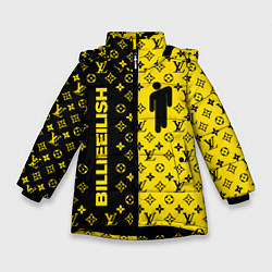 Куртка зимняя для девочки BILLIE EILISH x LV Yellow, цвет: 3D-черный