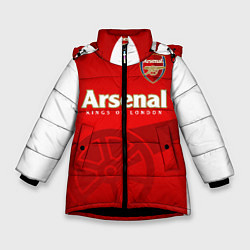 Куртка зимняя для девочки Arsenal, цвет: 3D-черный