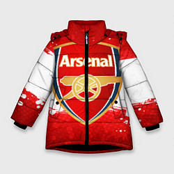 Куртка зимняя для девочки Arsenal, цвет: 3D-черный