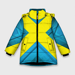Куртка зимняя для девочки Икс для косплея, цвет: 3D-черный