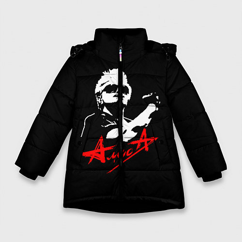 Зимняя куртка для девочки АлисА / 3D-Черный – фото 1